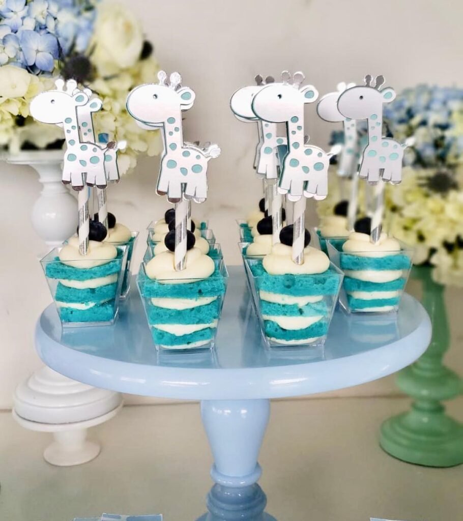 Postres decorados con Jirafas