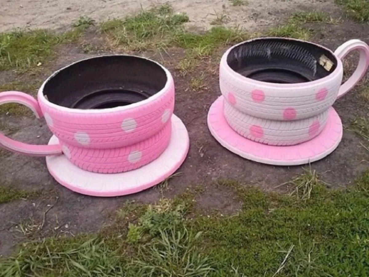 ideas creativas con neumáticos reciclados