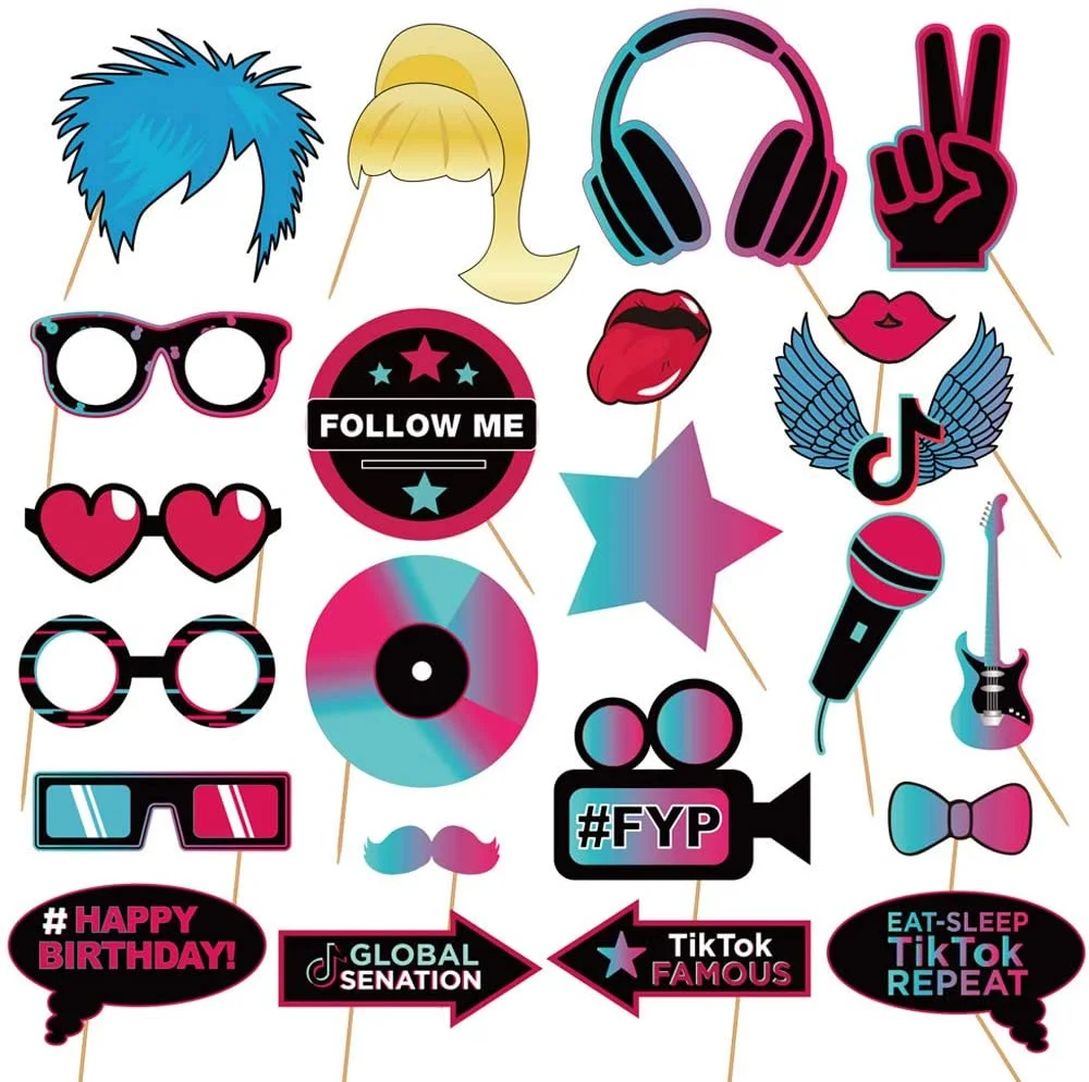 props para fiesta de cumpleaños tik tok