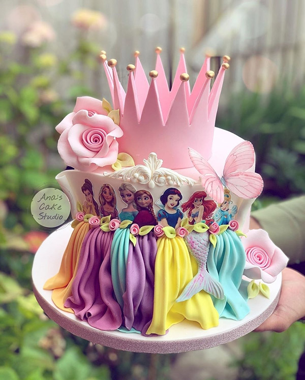 princesas disney pastel 