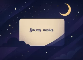 Frases de buenas noches bonitas: 120 mensajes originales para inspirarte y compartir Ilustración nocturna con luna creciente y estrellas, texto “buenas noches”