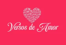 Versos de Amor: 25 poemas y frases para dedicar (2025) Portada rosa fucsia con corazón tipográfico y texto caligráfico: “Versos de Amor”