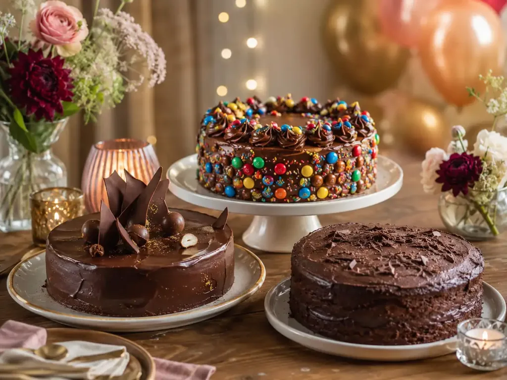 Mesa de celebración con tres diseños para diferentes edades