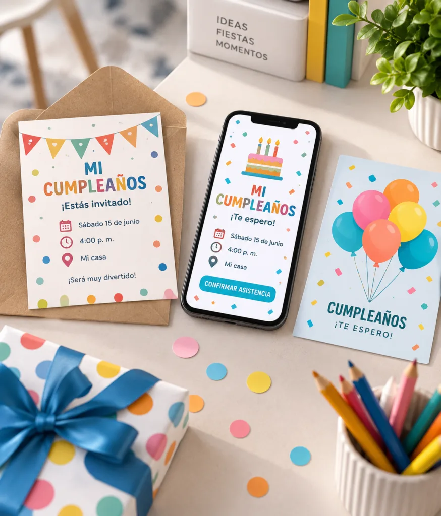 invitaciones de cumpleaños infantiles impresas y digitales para confirmar asistencia